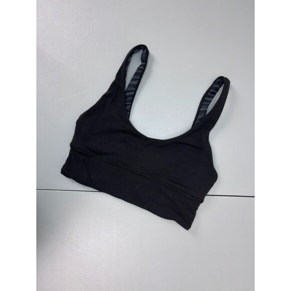 Lululemon women's 4 Align reversible bra light support A/B cups black tigre camo - Picture 4 of 7